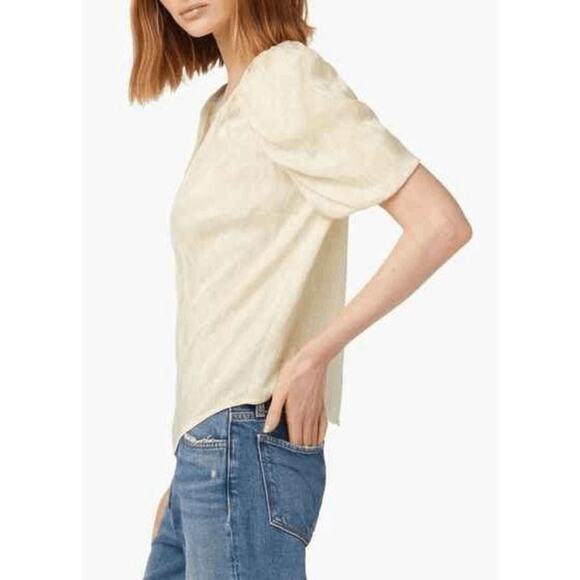 NWT Joe's Womens Summer Melon Alicia Puff Sleeve Crew Neck Top Size SP JWSM2097 - Picture 3 of 12